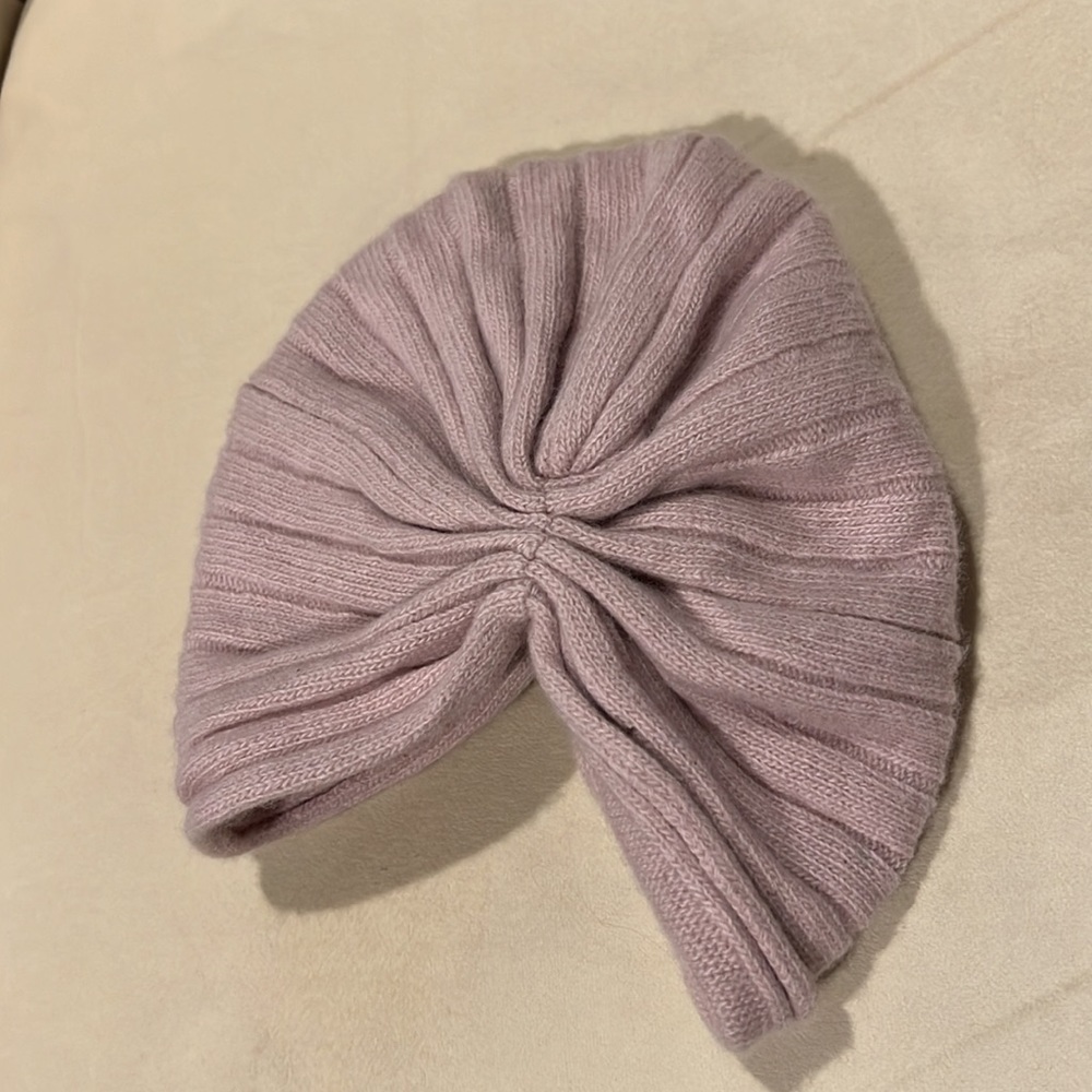 SOLD Miu Miu Cable Knit Wool/Cashmere Turban Style Hat  One Size - Picture 4 of 10